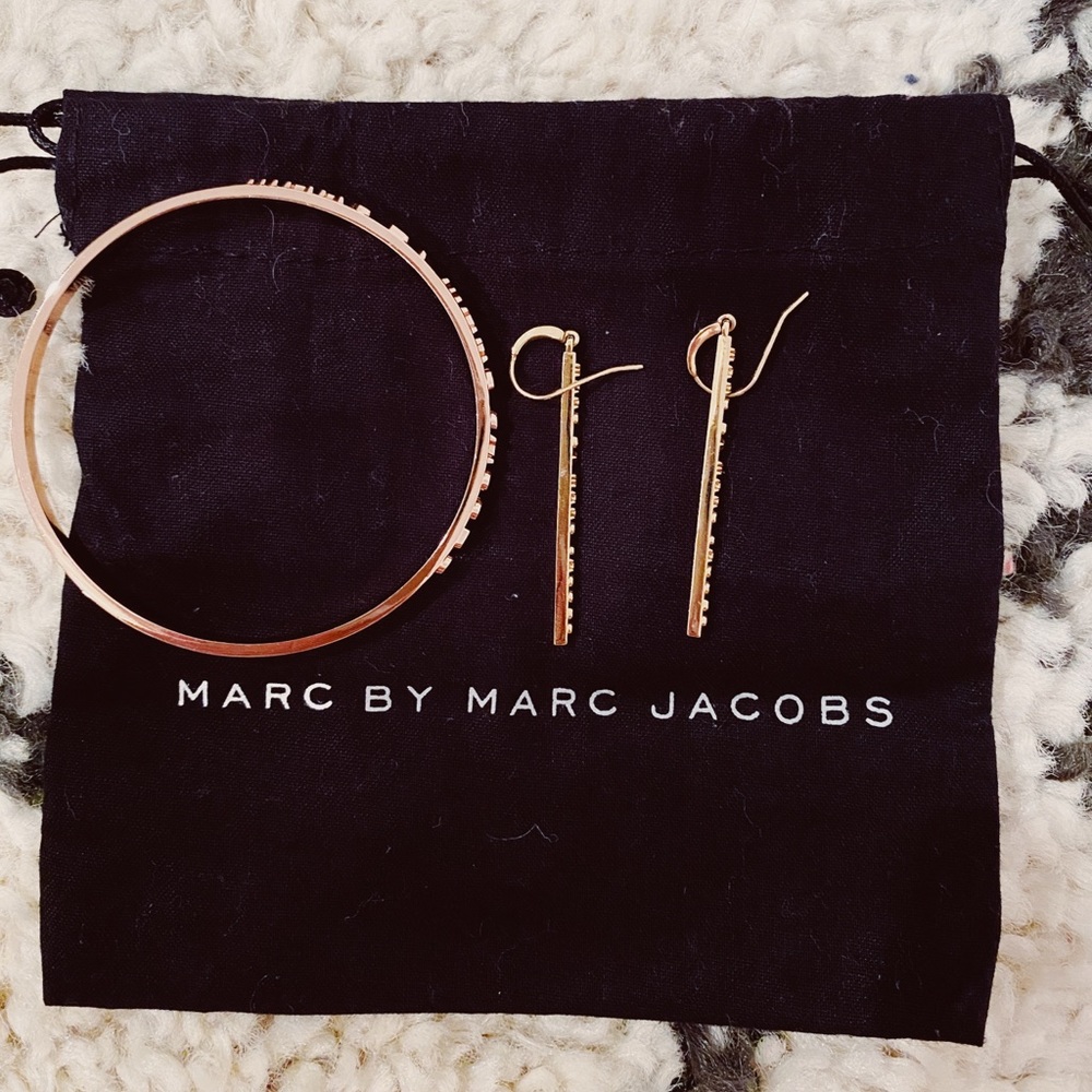 Marc Jacobs Jewelry Bundle; earrings & bracelet